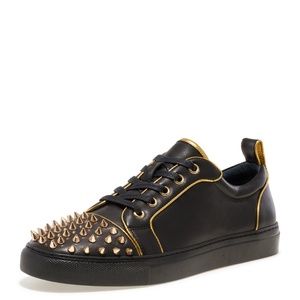 Jump NewYork Zeek Black Gold Low Top Spike Sneaker